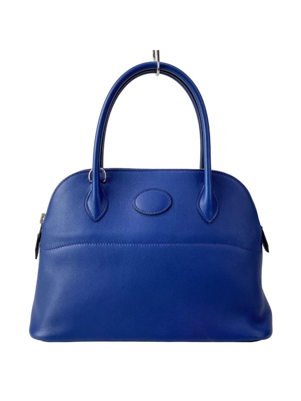 Hermes Handbag Bolide 27 Blue Saphir Silver